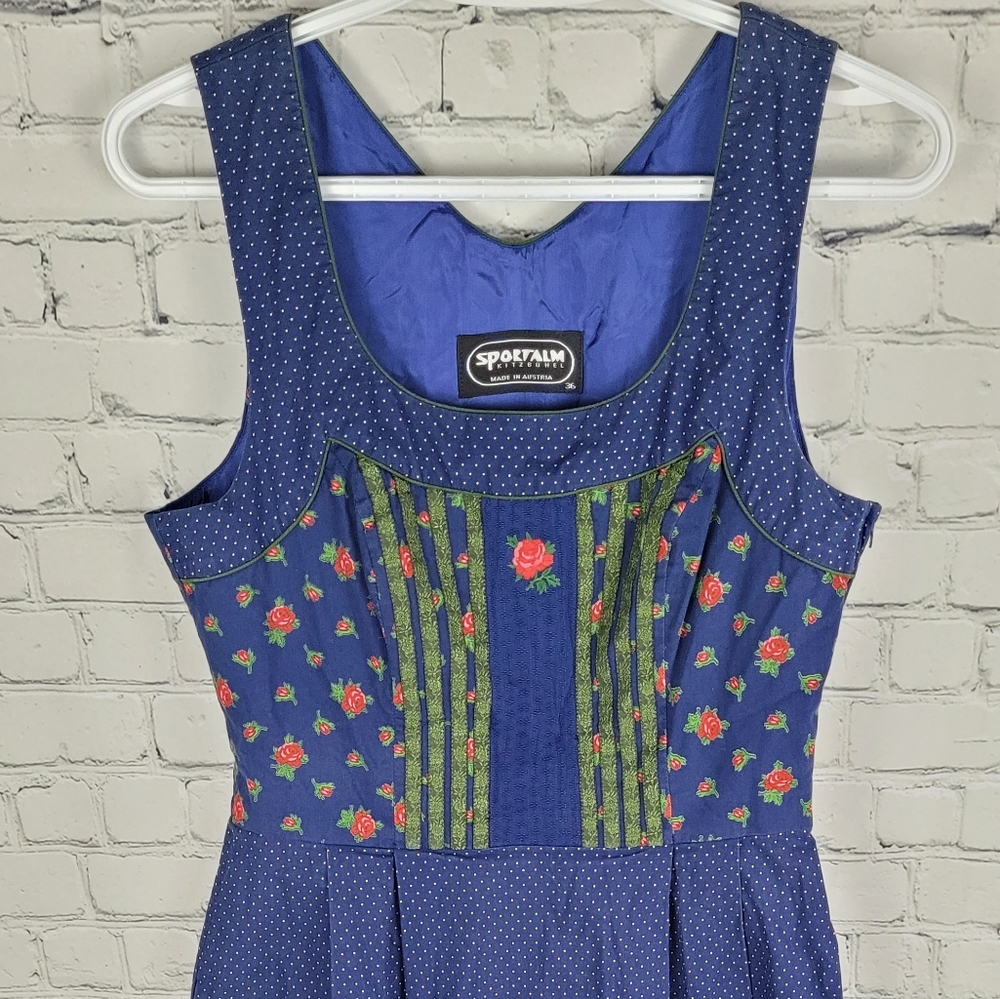 SPORTALM KITZBÜHEL | polka-dot floral pleated traditional cottagecore dress - Picture 2 of 8